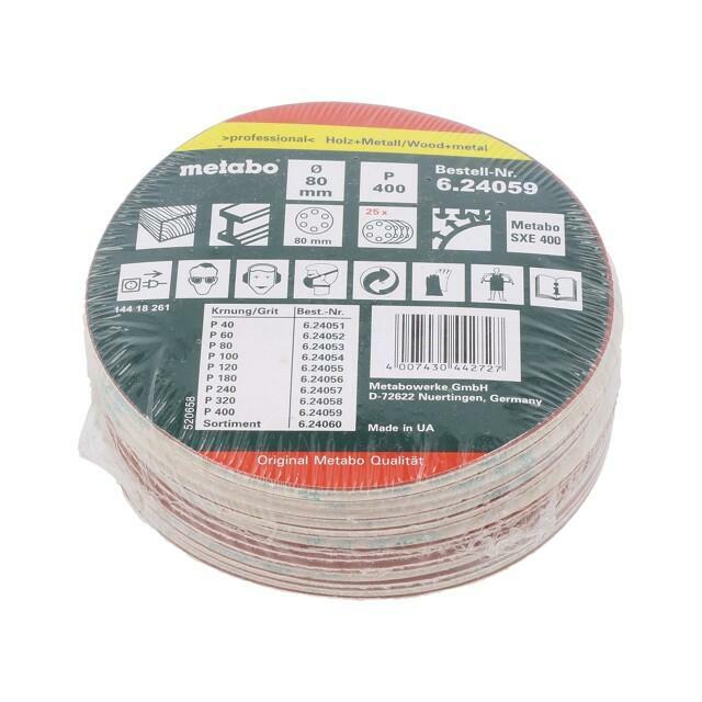 METABO Sanding plate; Granularity: 400; Mounting: