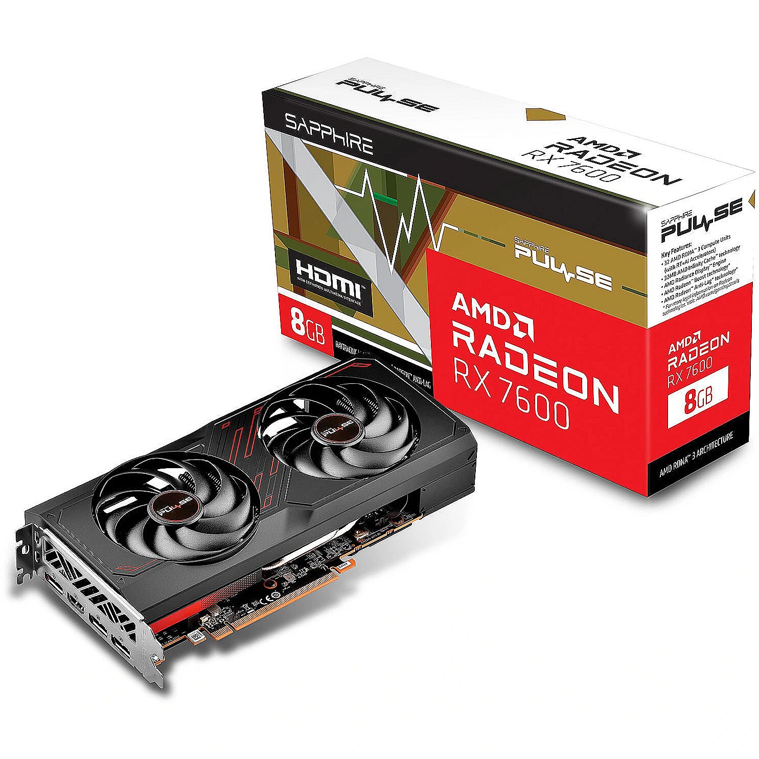 SAPPHIRE AMD Radeon RX 7600 PULSE