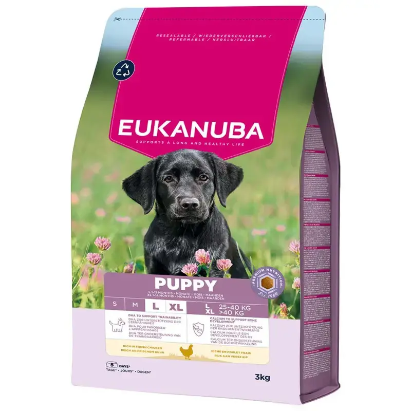 Sausa barība kucēniem - Eukanuba Puppy