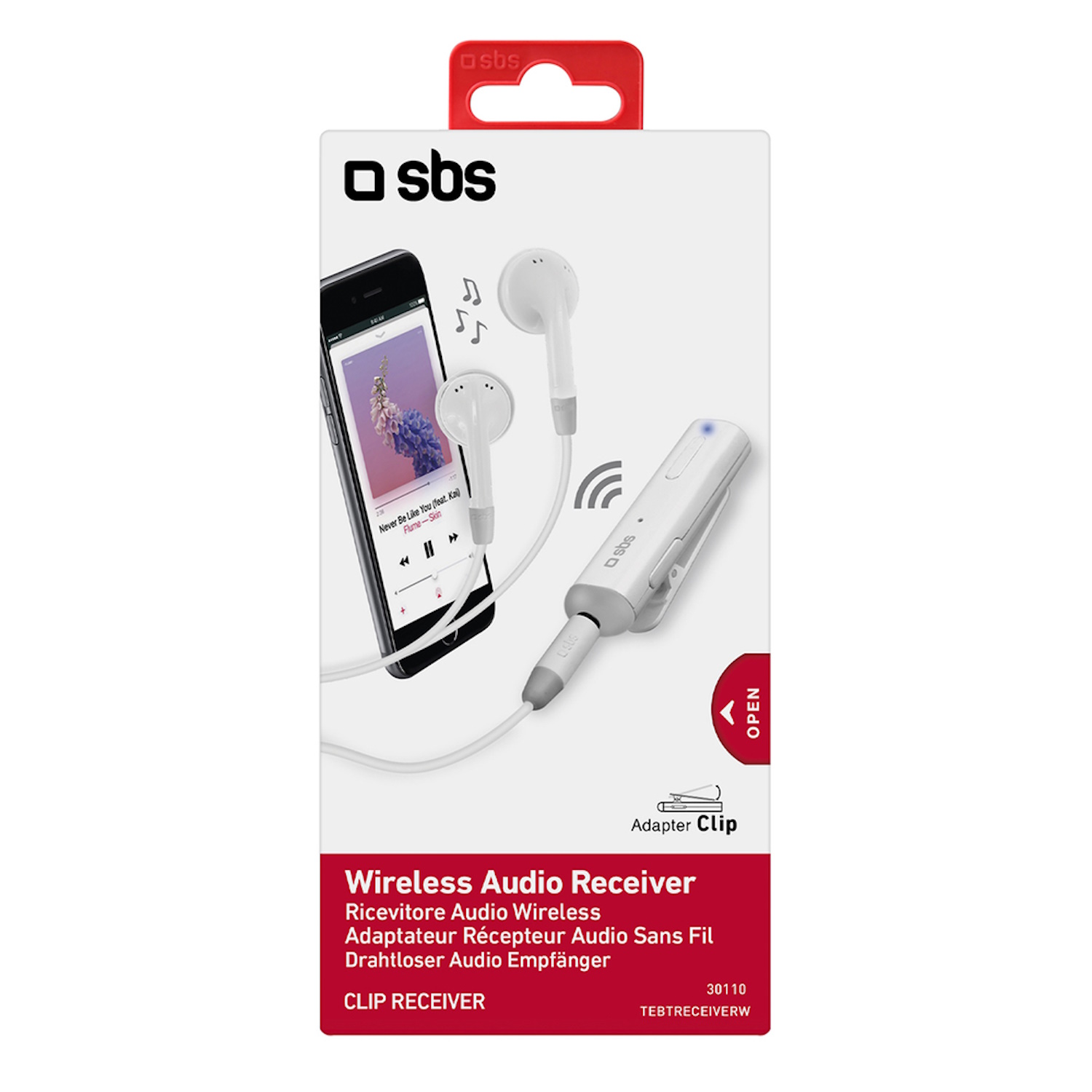 SBS TEBTRECEIVERW Bluetooth adapteris bezvadu uztvērējs