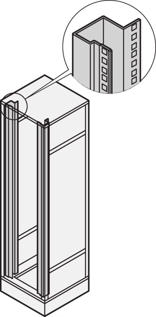 Schroff Eurorack 19" Panel/Slide Mount, 34
