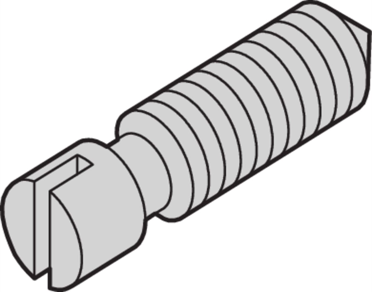Schroff Grub Screw, Steel Nickel Plated