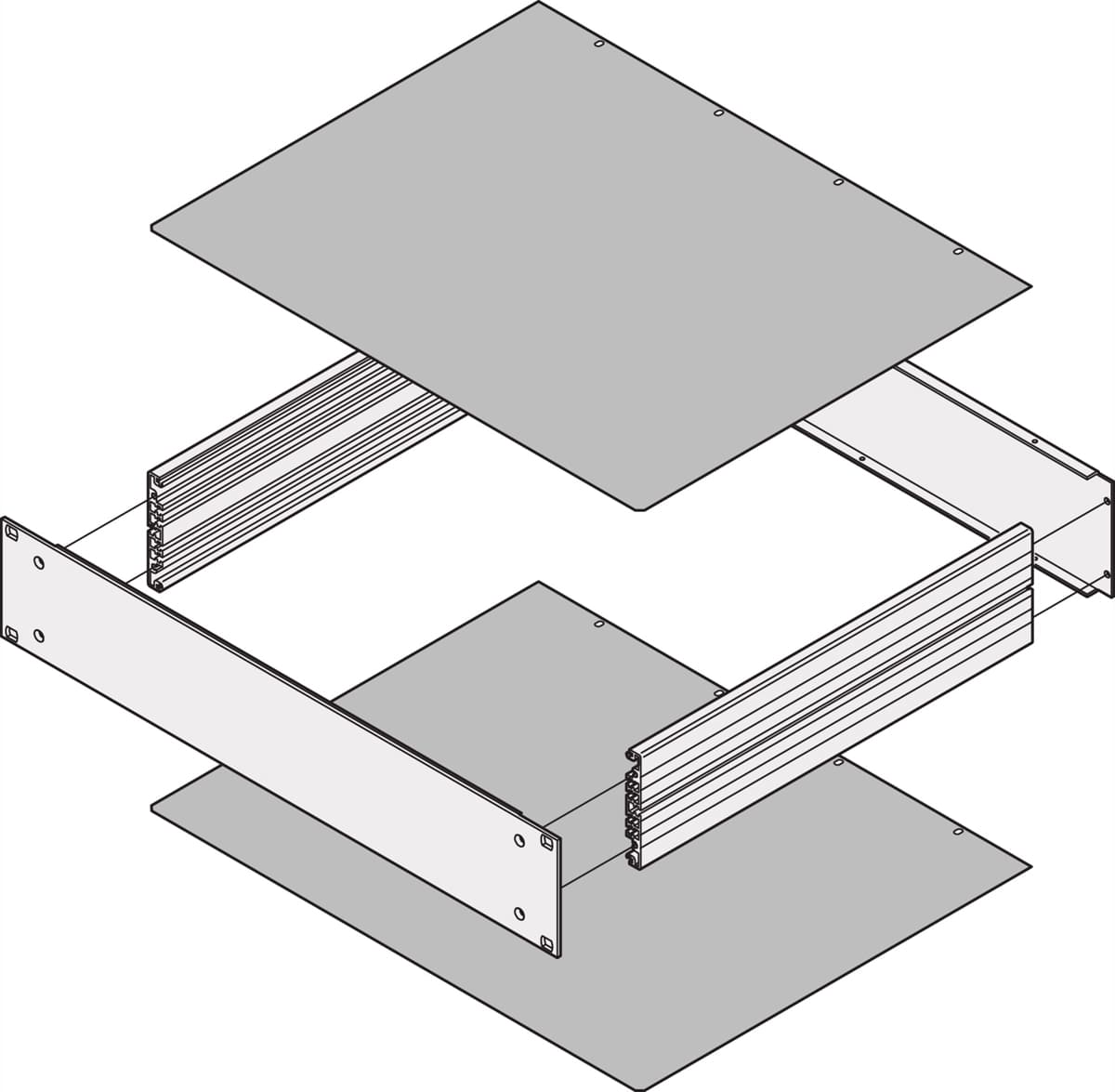 Schroff MultipacPRO Cover Plate, Plain, Depth