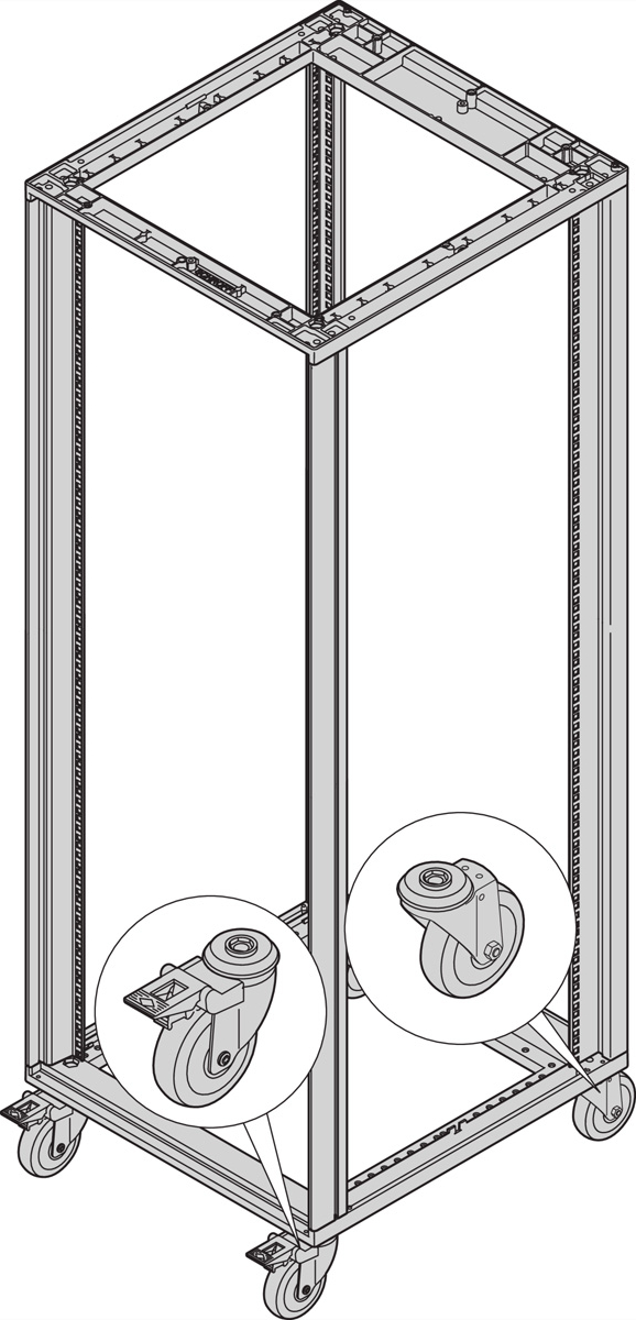 Schroff Novastar Castor, 300 kg, Conductive