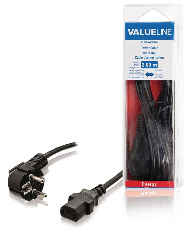 NEDIS Schuko Power Cable Angled Schuko