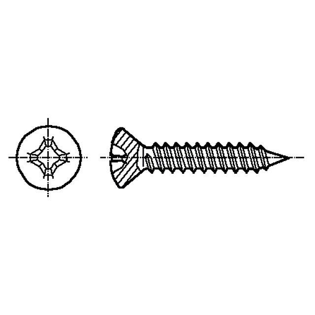 BOSSARD Screw; 2.9x16; Head: countersunk