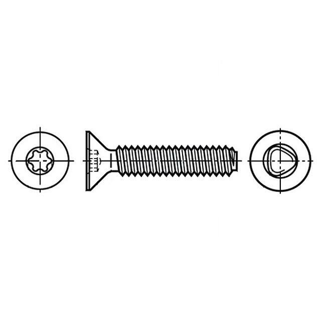 BOSSARD Screw; 4x10; Head: countersunk; Torx®