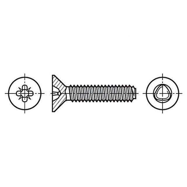 BOSSARD Screw; 5x20; Head: countersunk; Pozidriv