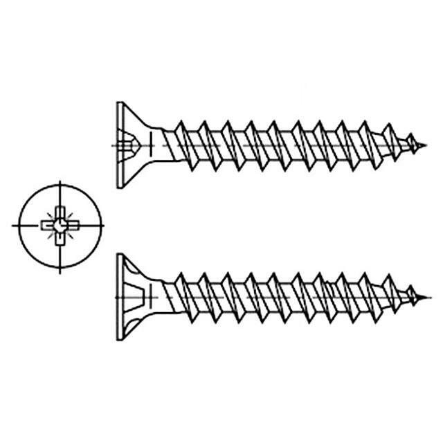 BOSSARD Screw; for chipboard; 4x30; Head: