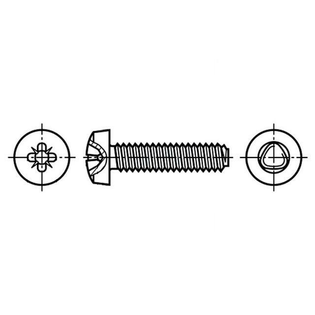 BOSSARD Screw; for metal; 2x5; Head:
