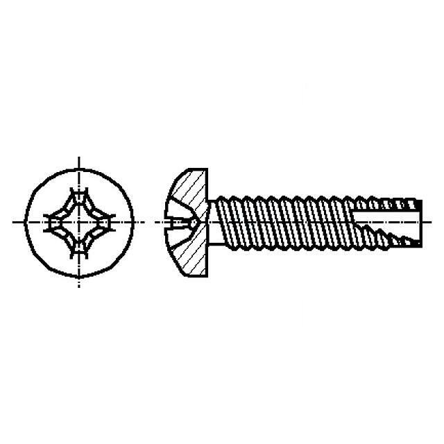 BOSSARD Screw; for metal; 3x10; Head: