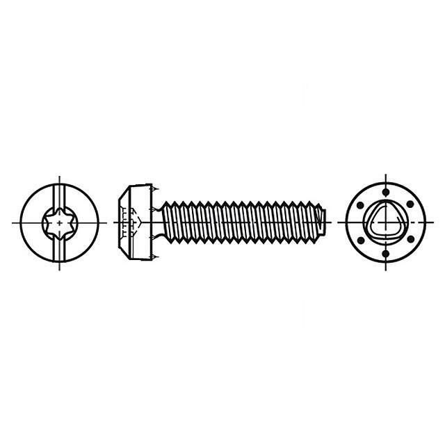 BOSSARD Screw; for metal; 4x8; Head: