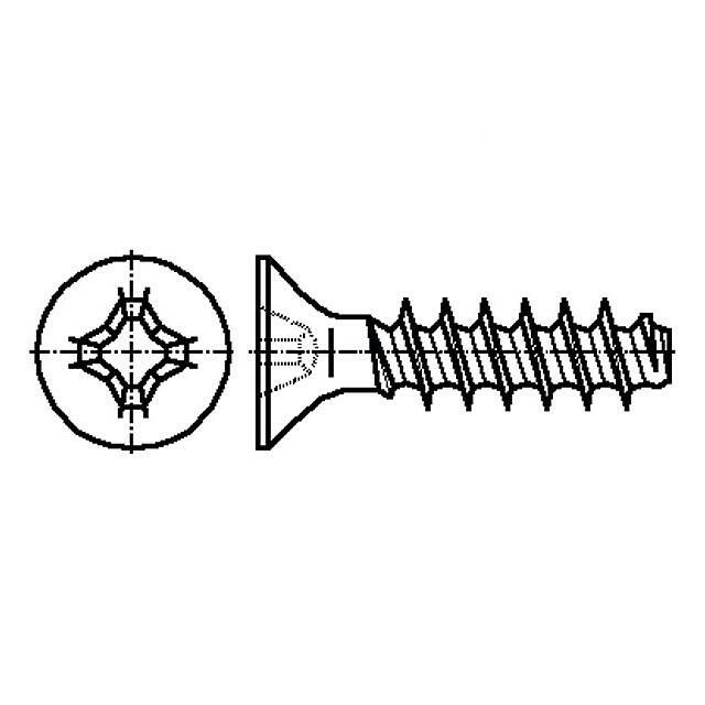 BOSSARD Screw; for plastic; 2.2x10