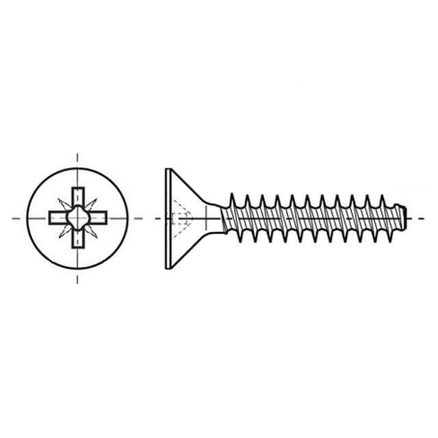 BOSSARD Screw; for plastic; 2.2x5