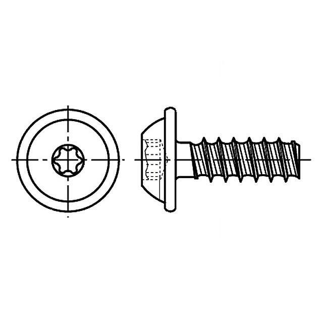 BOSSARD Screw; for plastic; 3x8; Head: