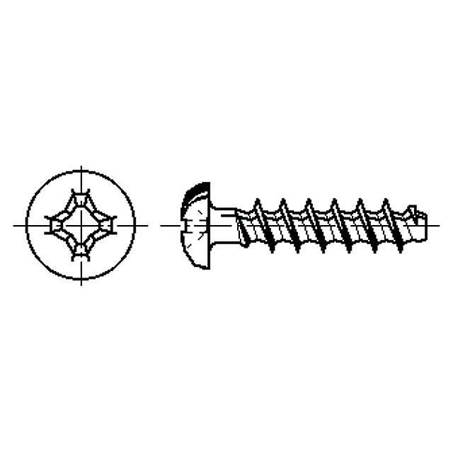 BOSSARD Screw; for plastic; 5x14; Head: