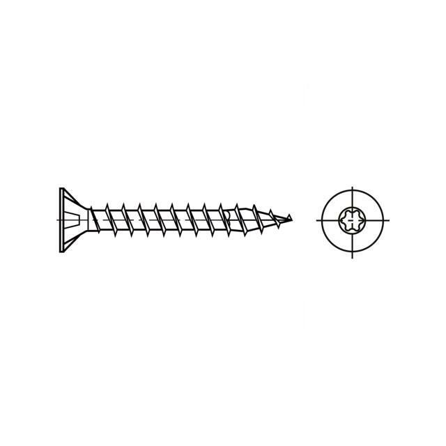 BOSSARD Screw; for wood; 4x15; Head: