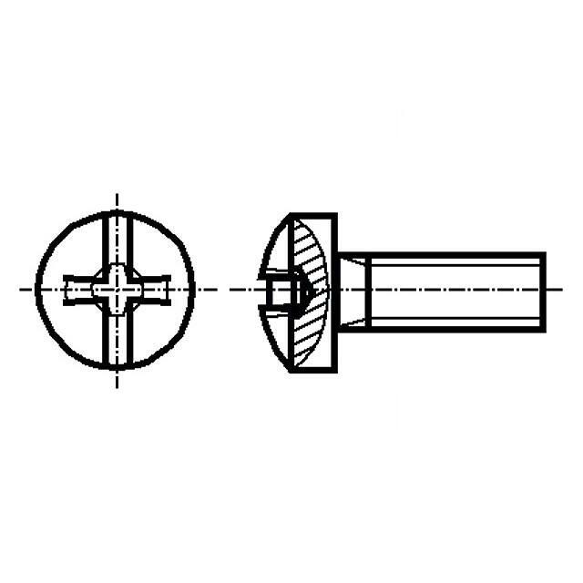 BOSSARD Screw; M4; M4x12; 0.7