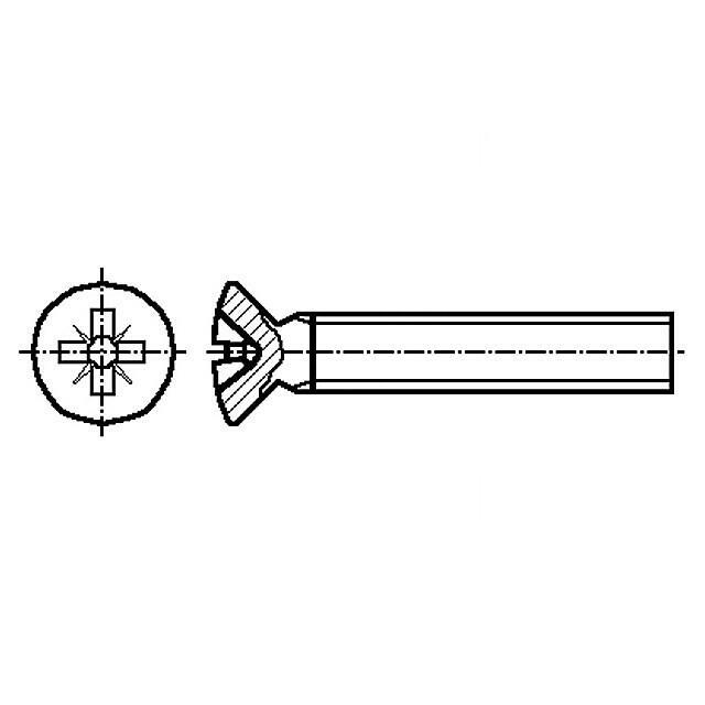 BOSSARD Screw; M4; M4x8; 0.7