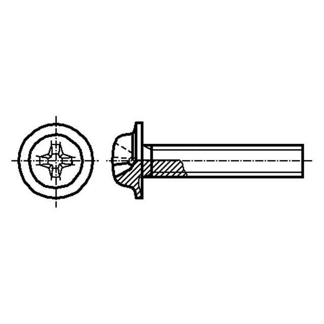 BOSSARD Screw; M6; M6x10; 1; with