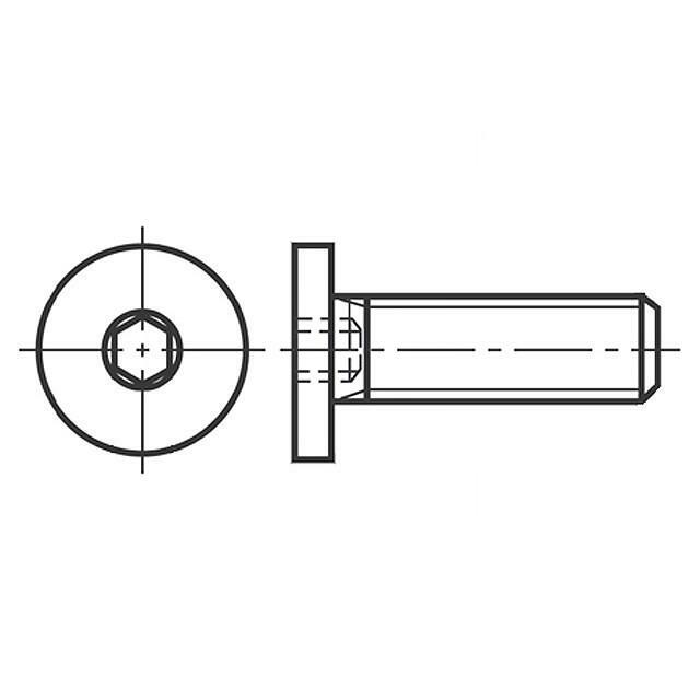 BOSSARD Screw; M6; M6x16; 1; Head: