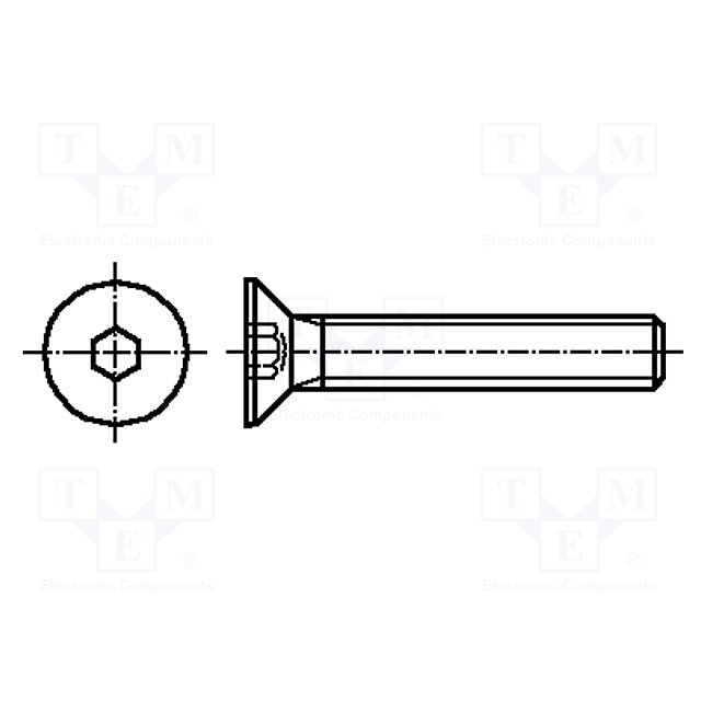 KRAFTBERG Screw; M6; M6x30; 1; Head: