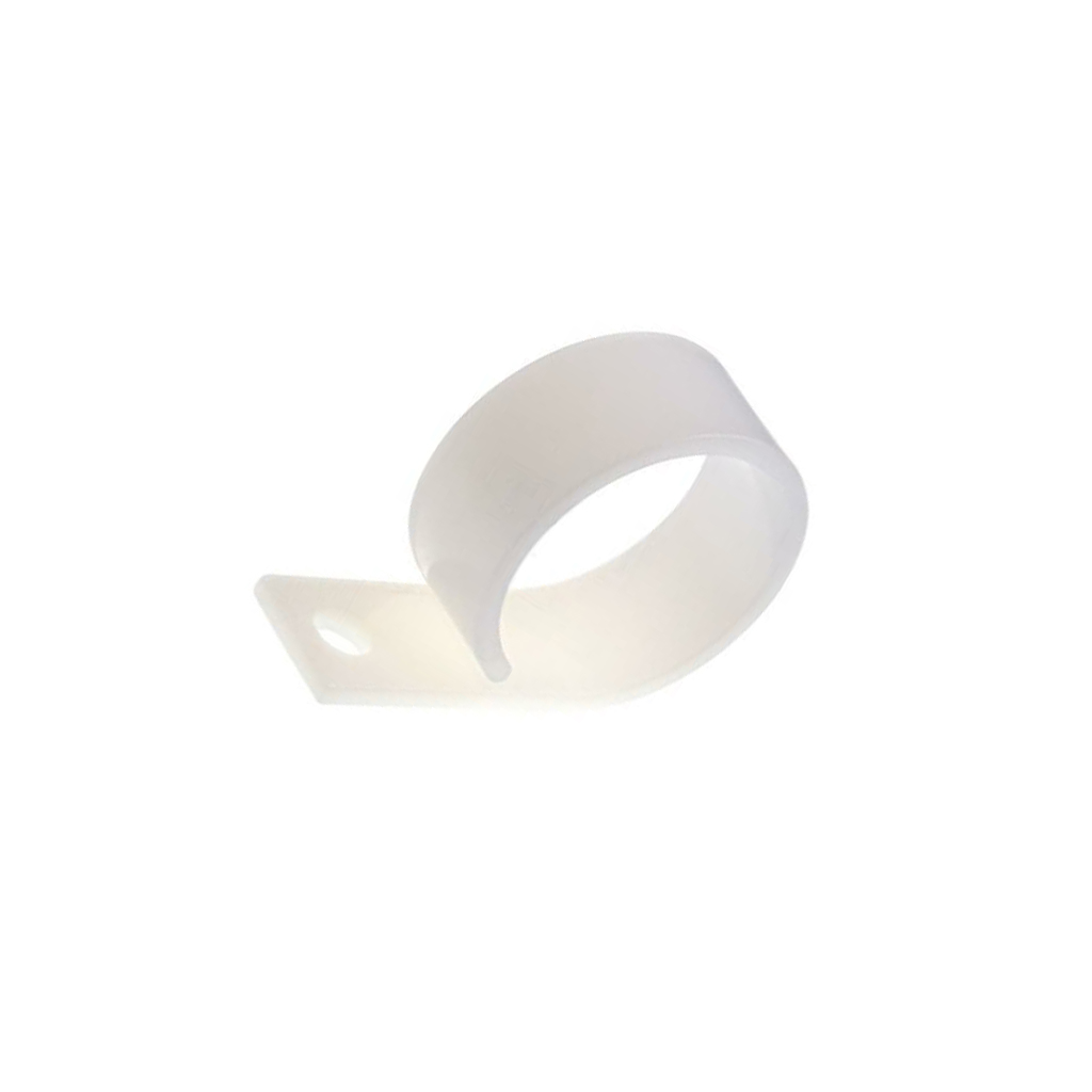 ESSENTRA Screw mounted clamp; polyamide; natural