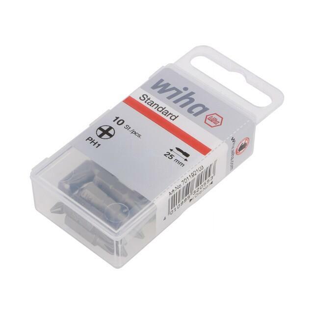 Screwdriver bit; Phillips; PH1; 1/4"; Overall