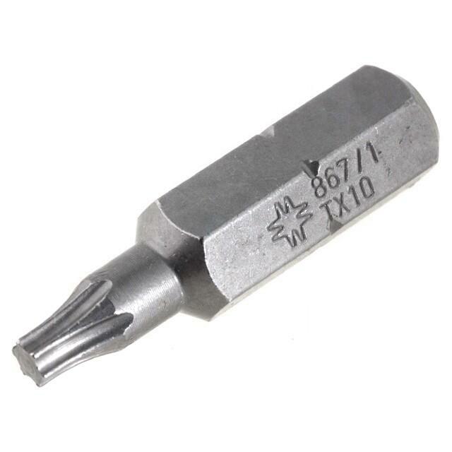 Screwdriver bit; Torx®; TX10; 1/4"; Overall