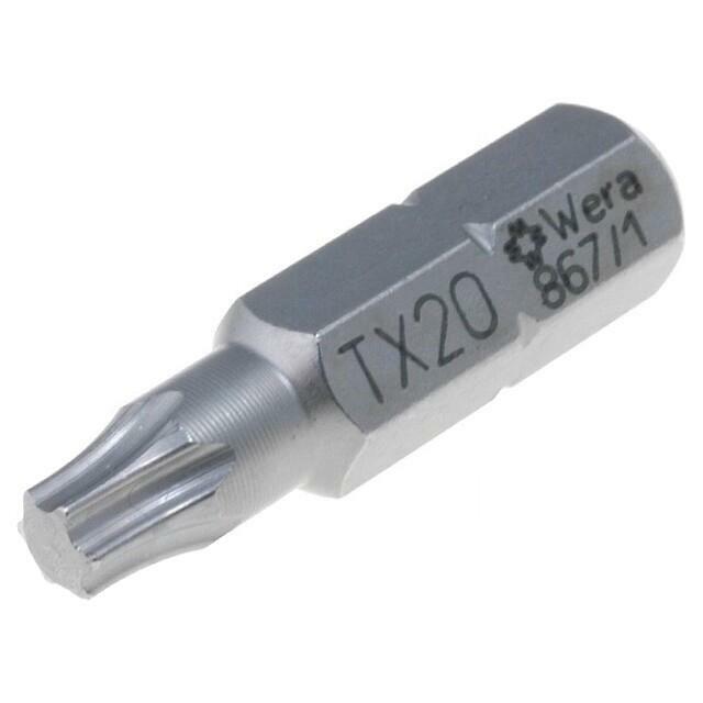 Screwdriver bit; Torx®; TX20; 1/4"; Overall