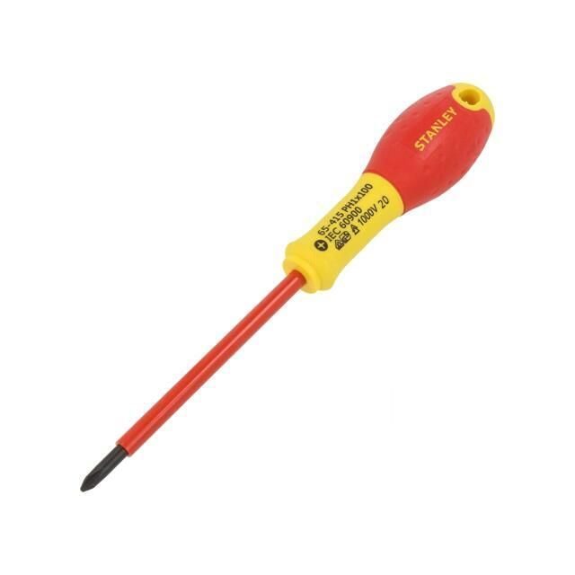 STANLEY Screwdriver: insulated; Phillips; PH1; 100mm