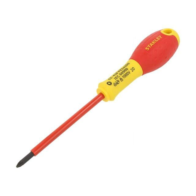 STANLEY Screwdriver: insulated; Pozidriv®; PZ1; 100mm