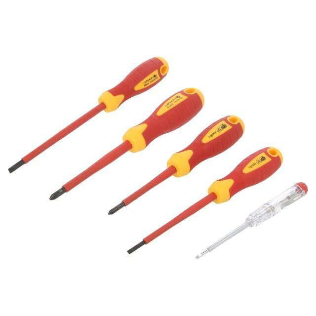 HÖGERT TECHNIK Screwdriver: insulated-set; insulated; Phillips