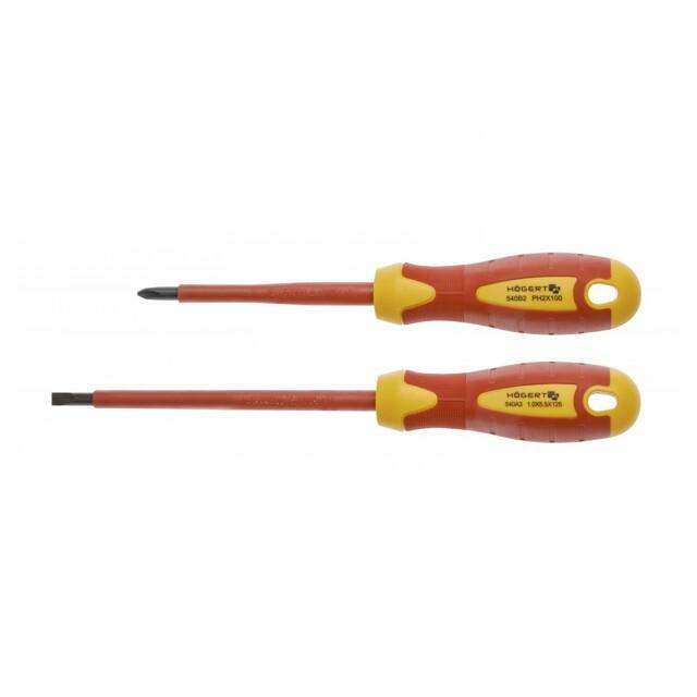 HÖGERT TECHNIK Screwdriver: insulated-set; insulated; Phillips