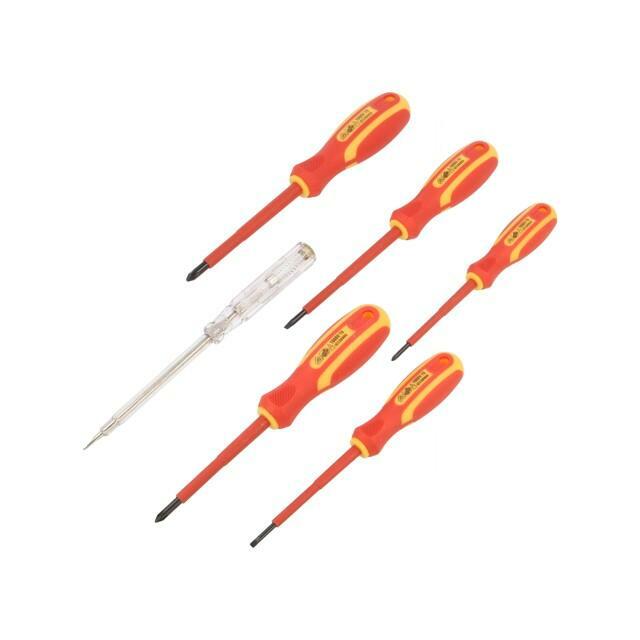 PG TOOLS Screwdriver: insulated-set; insulated; Phillips