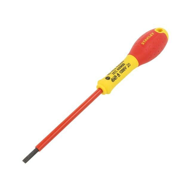 STANLEY Screwdriver: insulated; slot; SL 4