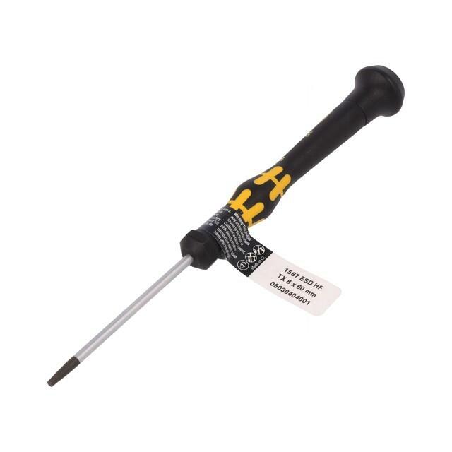 Screwdriver: precision; Torx®; TX08; Blade length: