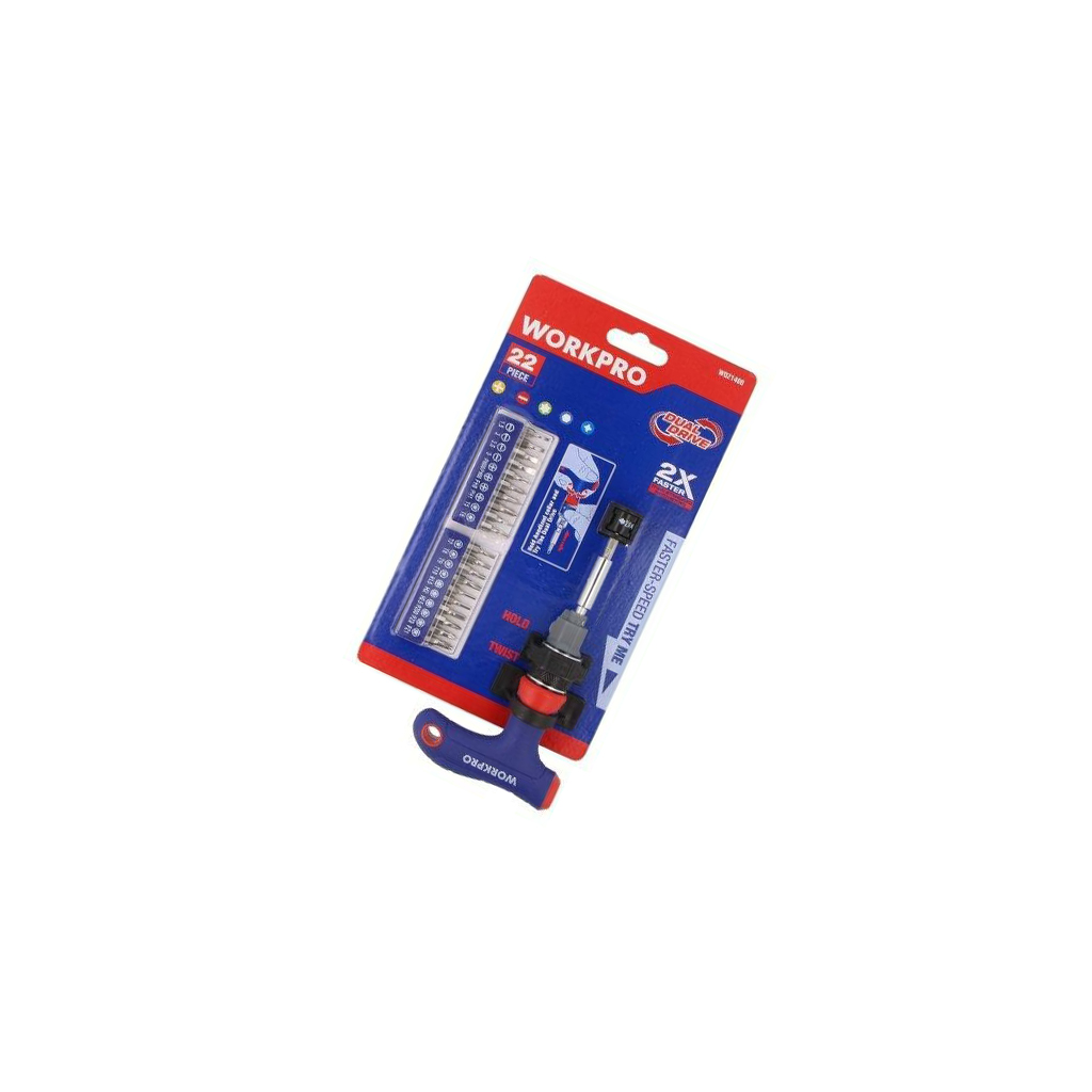 WORKPRO Screwdriver: universal-set; 1/4"; Socket size: