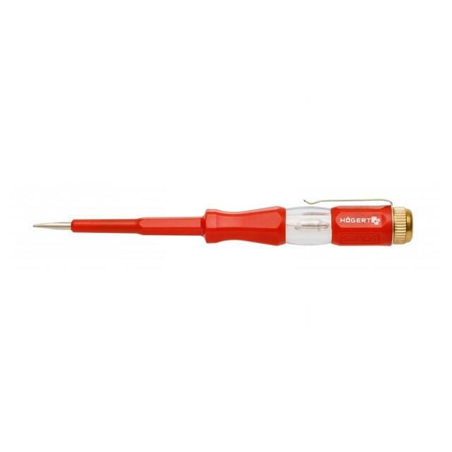 HÖGERT TECHNIK Screwdriver: voltage tester; insulated