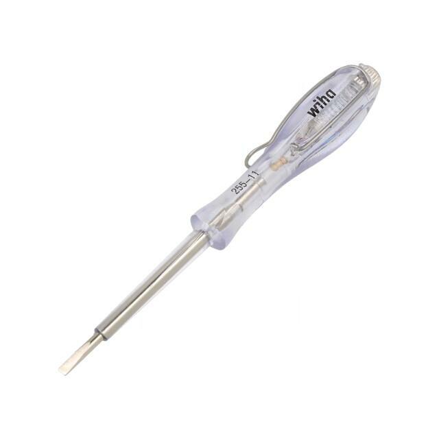 Screwdriver: voltage tester; insulated; slot; 3x0