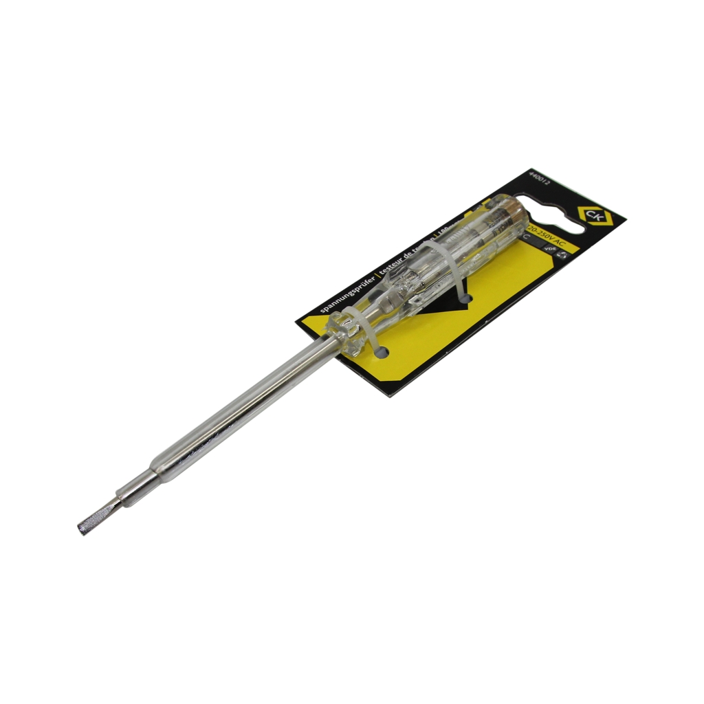 C.K Screwdriver: voltage tester; insulated