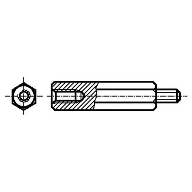 BOSSARD Screwed spacer sleeve; 45mm; Int