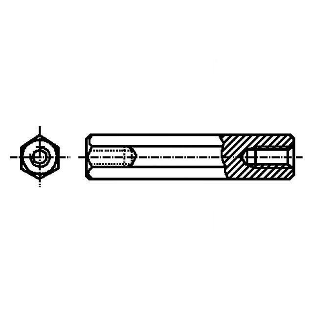 BOSSARD Screwed spacer sleeve; 6mm; Int