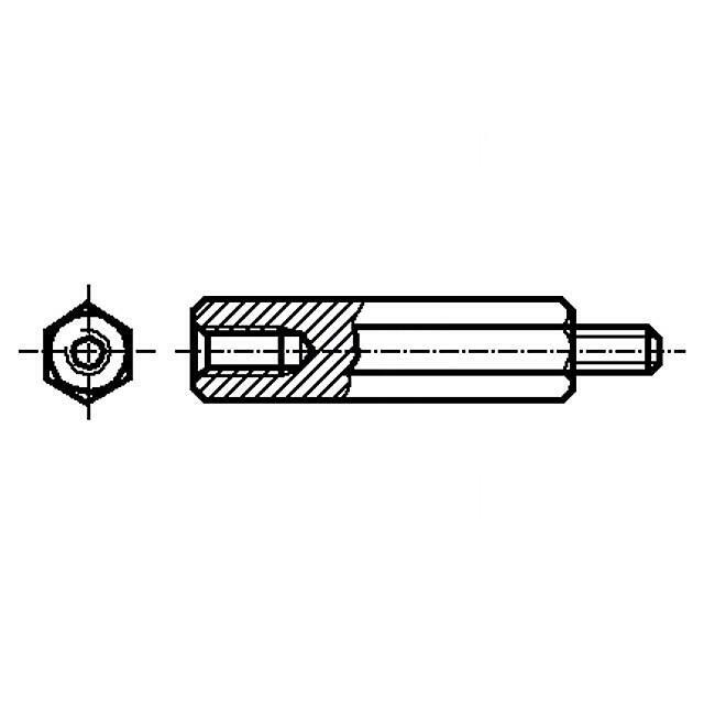 BOSSARD Screwed spacer sleeve; polyamide; M4