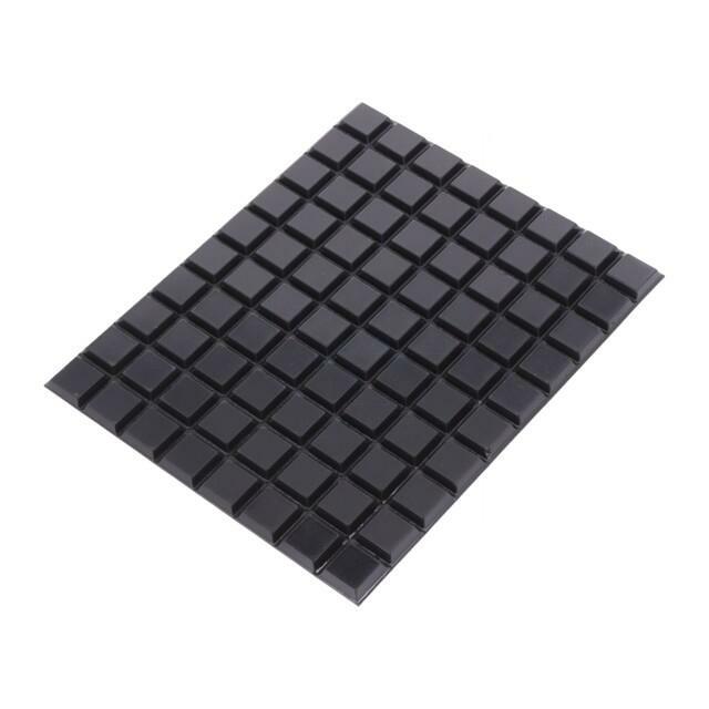 Self-adhesive foot; H: 3mm; black; polyurethane