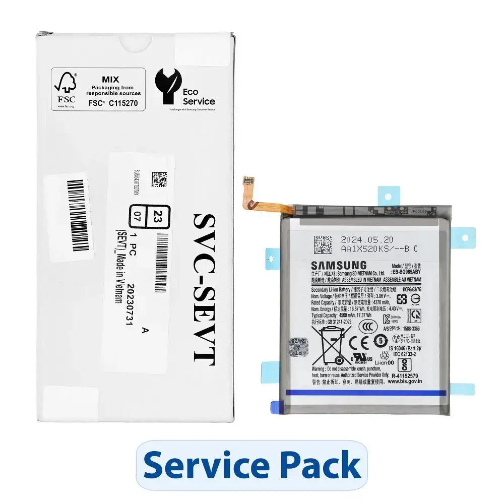 ServicePack Battery EB-BG985ABY for SAMSUNG S20