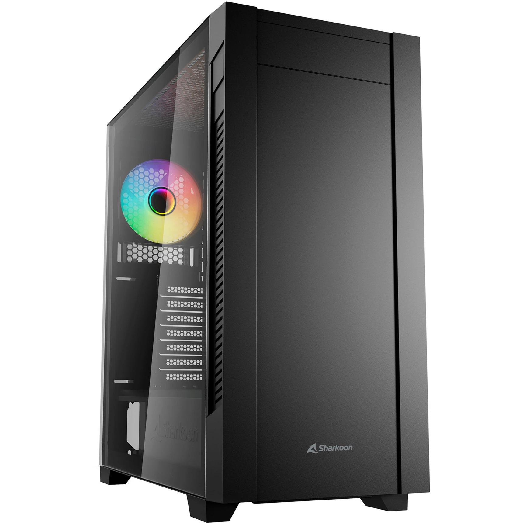 Sharkoon S25-W2 ARGB Black Tempered Glass