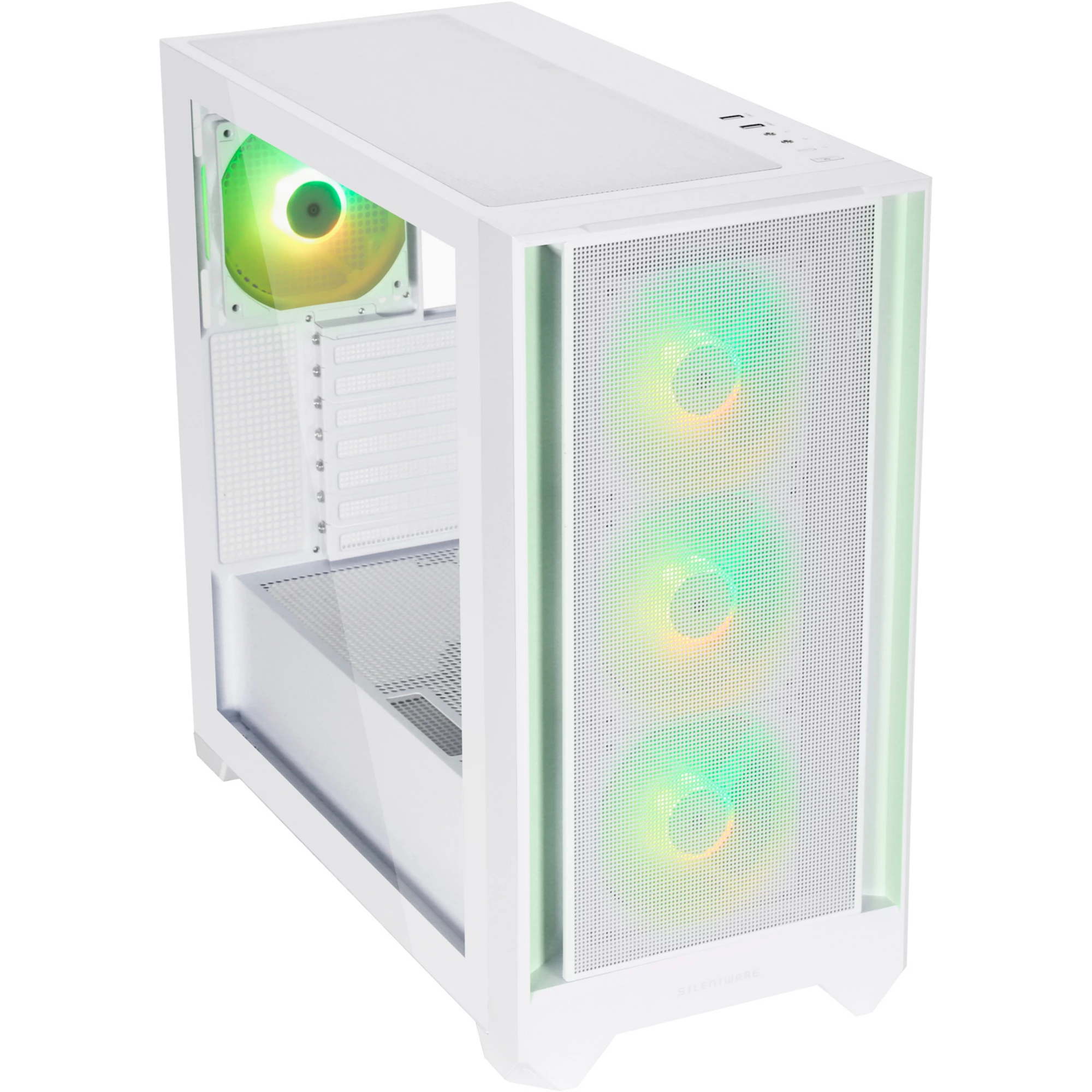 SILENTWARE Flow 110 ARGB White Tempered