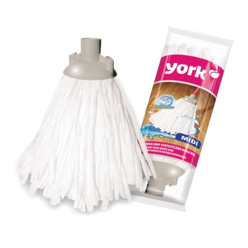 YORK Sintētiskā mop galva MIDI balta