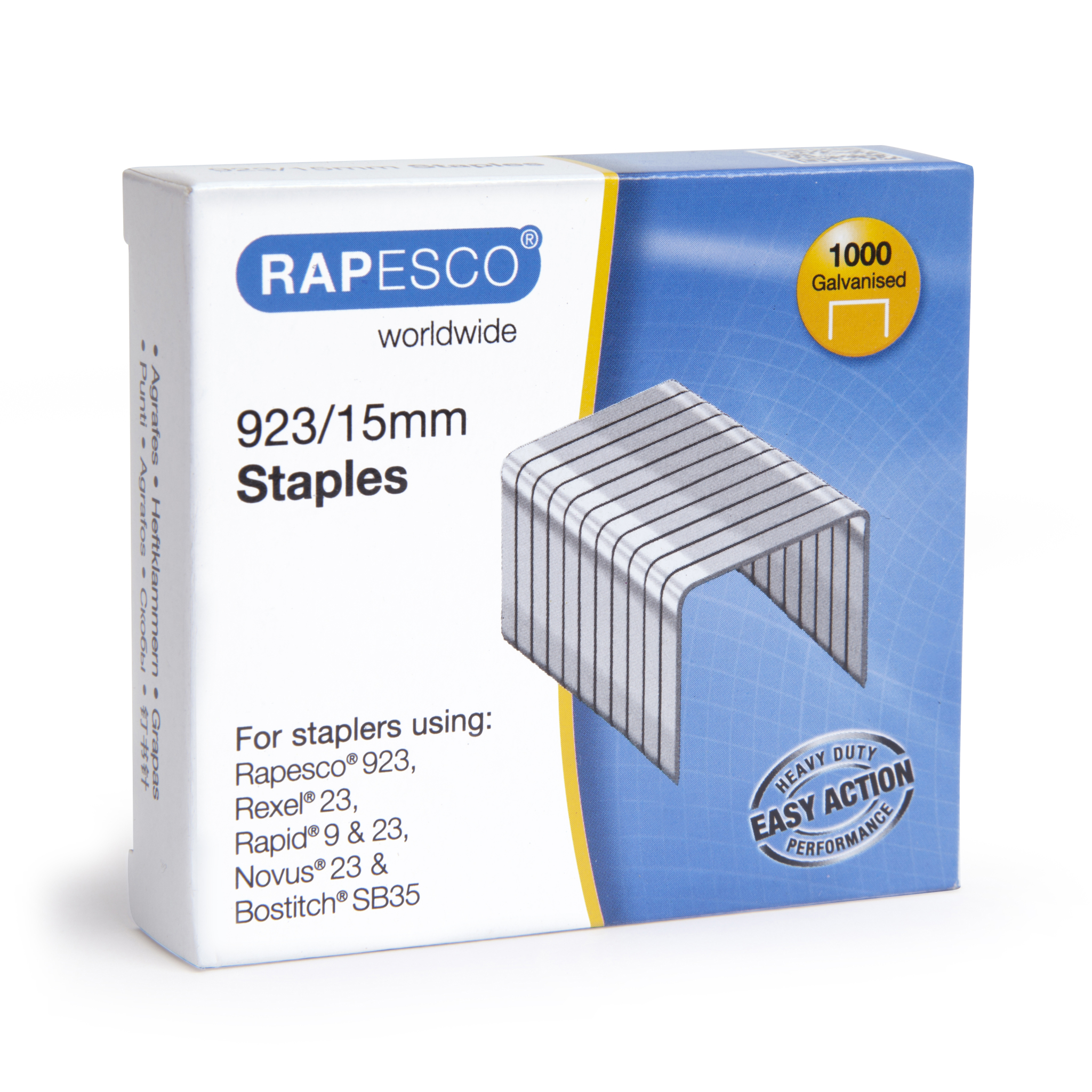 Skavas RAPESCO 923/15mm (iepakojumā 1000 gab